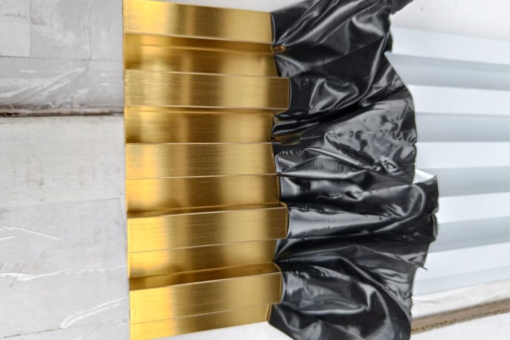 SS Gold Mirror Fluted Panel in uk