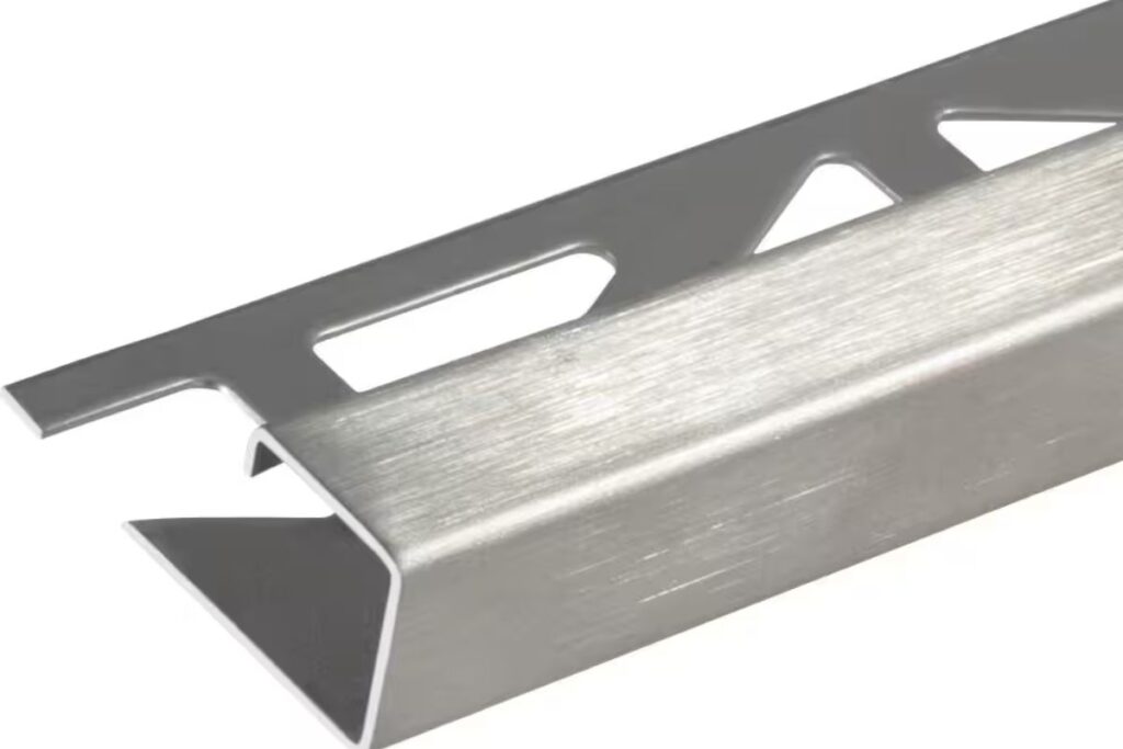 Stainless Square External Tile Trim Profiles in uk
